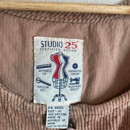 Vintage Dress Extra Large Corduroy and Jean Button Front Studio 25 - Picture 5 of 8