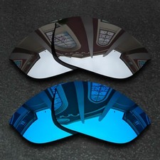 Silver Blue Polarized Anti-Scratch Replacement Lenses For-Oakley Half Jacket 2.0