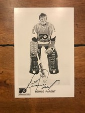 BERNIE PARENT AUTO SIGNED 4 x 6 PHOTO PHILADELPHIA FLYERS
