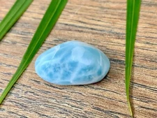 Larimar Tumble Stone  Aqua Tumbled Gemstone Mineral Specimen Crystal Chakra