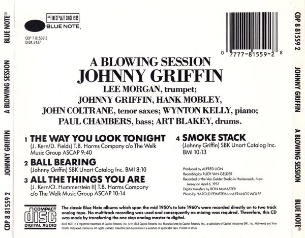 Johnny Griffin – A Blowing Session / Wynton Kelly Art Blakey Paul Chambers - Bild 2 von 2