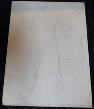 DDR Maler Professor Peuker Wolfgang Bleistift Zeichnung Original Studie Sportler