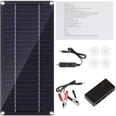 OYAJIA Solar Charger Maintainer with Charger Portable Panel 100W RV Trickle Car Battery