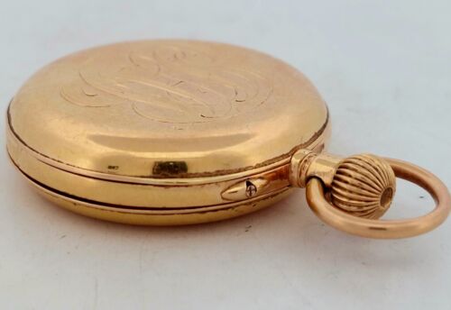 GOLAY-LERESCHE & FILS 18k Solid Gold & Enamel Swiss Hunter Pocket Watch - Runs - Picture 9 of 19