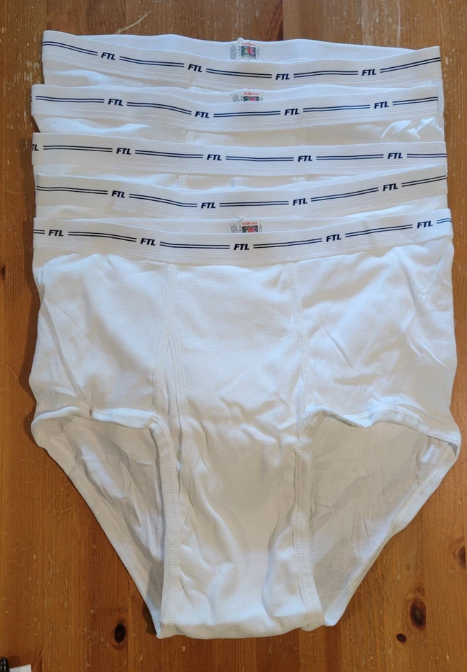 Fruit of the Loom XXL 5 pares de ropa interior para hombre Tighty Whities 2XL vintage 46-48 Foto 4 de 4
