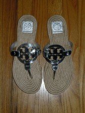 tory burch miller espadrille sandal metallic leather