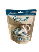 New Dr. Brown's HappyPaci 100 Silicone Pacifier 0-6m BPA Free 3-PACK D-10 