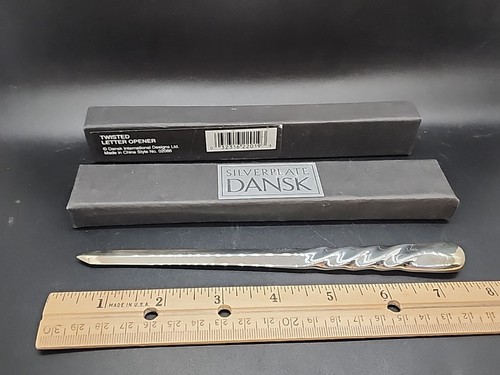 Aprilettere ritorto con manico ponderato in argento Dansk - Foto 3 di 3