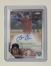 LOGAN ALLEN 2023 TOPPS CHROME BASEBALL #AC-LA ROOKIE BASE AUTOGRAPH AUTO RC 