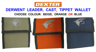 DERWENT 12 POCKET LEADER WALLET TIPPET CAST FLY LINE RIG WALLET FORELLENANGELN
