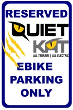 QuietKat Reserved Parking Aluminum Sign EBIKE PARKING ONLY SIGN LYNX JEEP