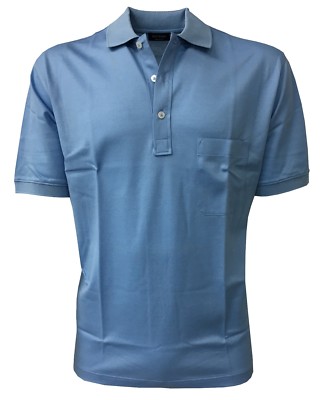 GRANSASSO Herren Poloshirt Halbarm mit Tasche Regular Fit Mod 3004 