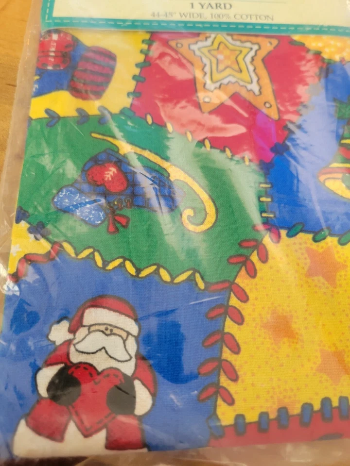 Panel de tela Springmaid Christmas Patchwork "Todos los corazones vienen a casa" 45" x 1 yarda Foto 3 de 4