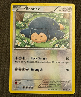 The Pokémon Company Snorlax 26/39 XY Kalos Starter Set English Common 120 HP