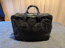 Bill Amberg Black Leather Laptop Bag Used
