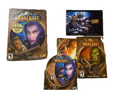 Blizzard Entertainment World of Warcraft 2004 PC Game Complete 4-Disc Set