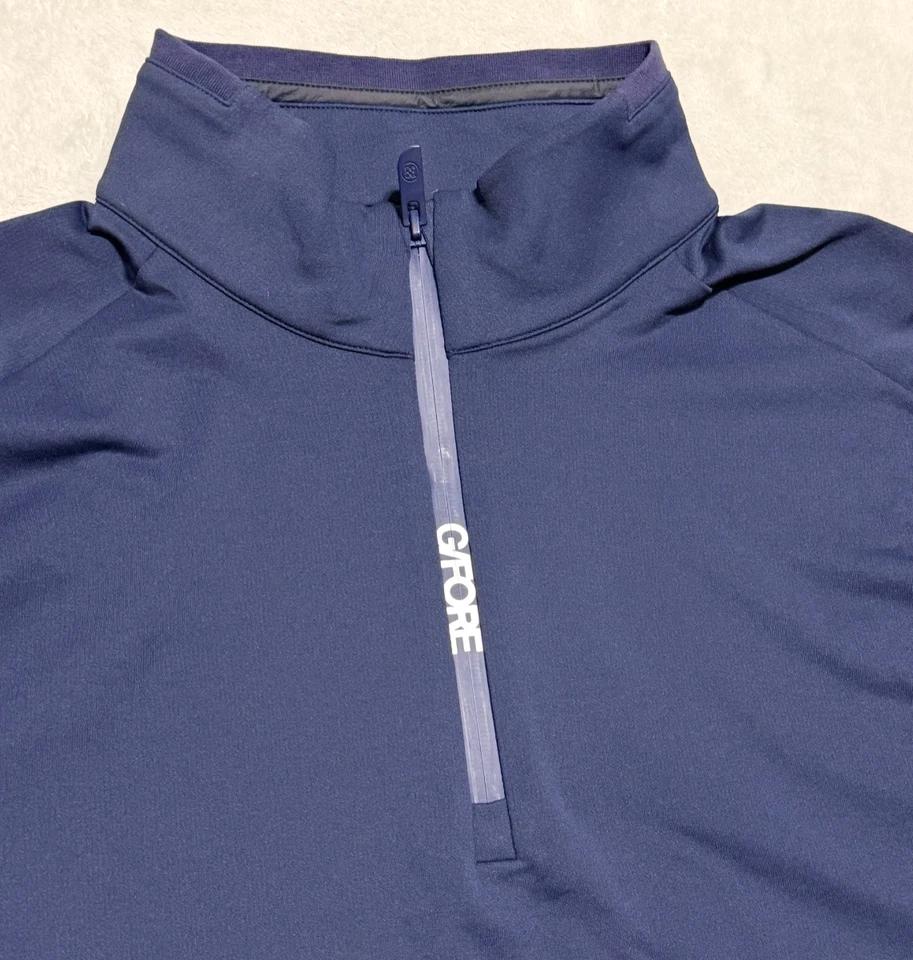 G/Fore G4 Men's Golf Pullover 1/4 Zip XL Twilight Blue Polyester Spandex NWT - Image 4 of 4