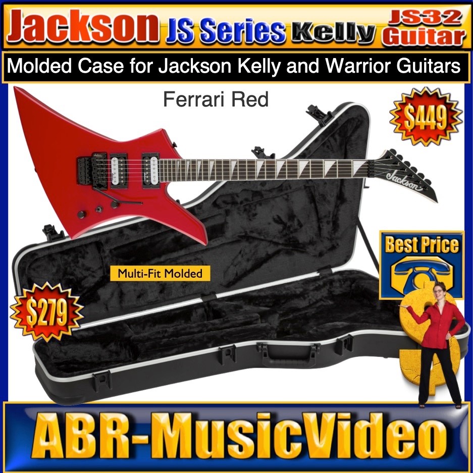 Jackson Kelly JS32 Guitar Ferrari Red & Jackson Kelly Molded Case