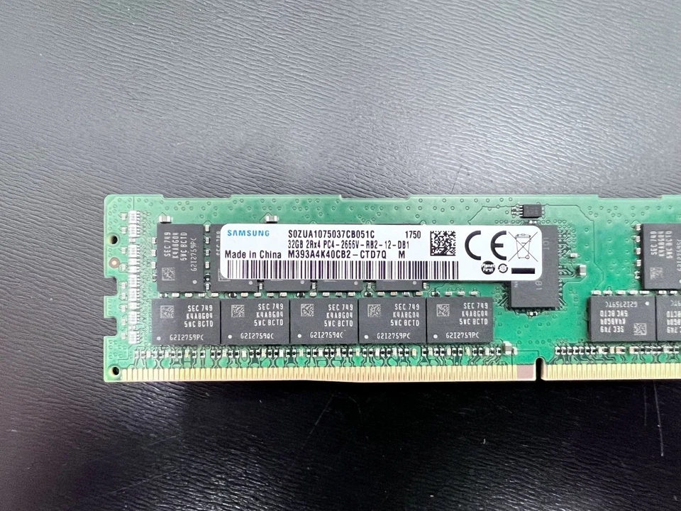 Samsung 32GB DDR4 Server RAM - PC4-2666V ECC Memory 1x32GB Module M393A4K40CB2 - Image 3 of 4