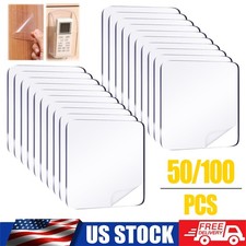 100x Clear Double Sided Adhesive Pads for Mounting Waterproof Double Sided Stick