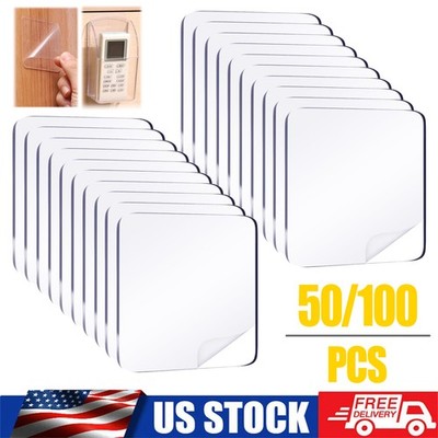 100x Clear Double Sided Adhesive Pads for Mounting Waterproof Double Sided Stick