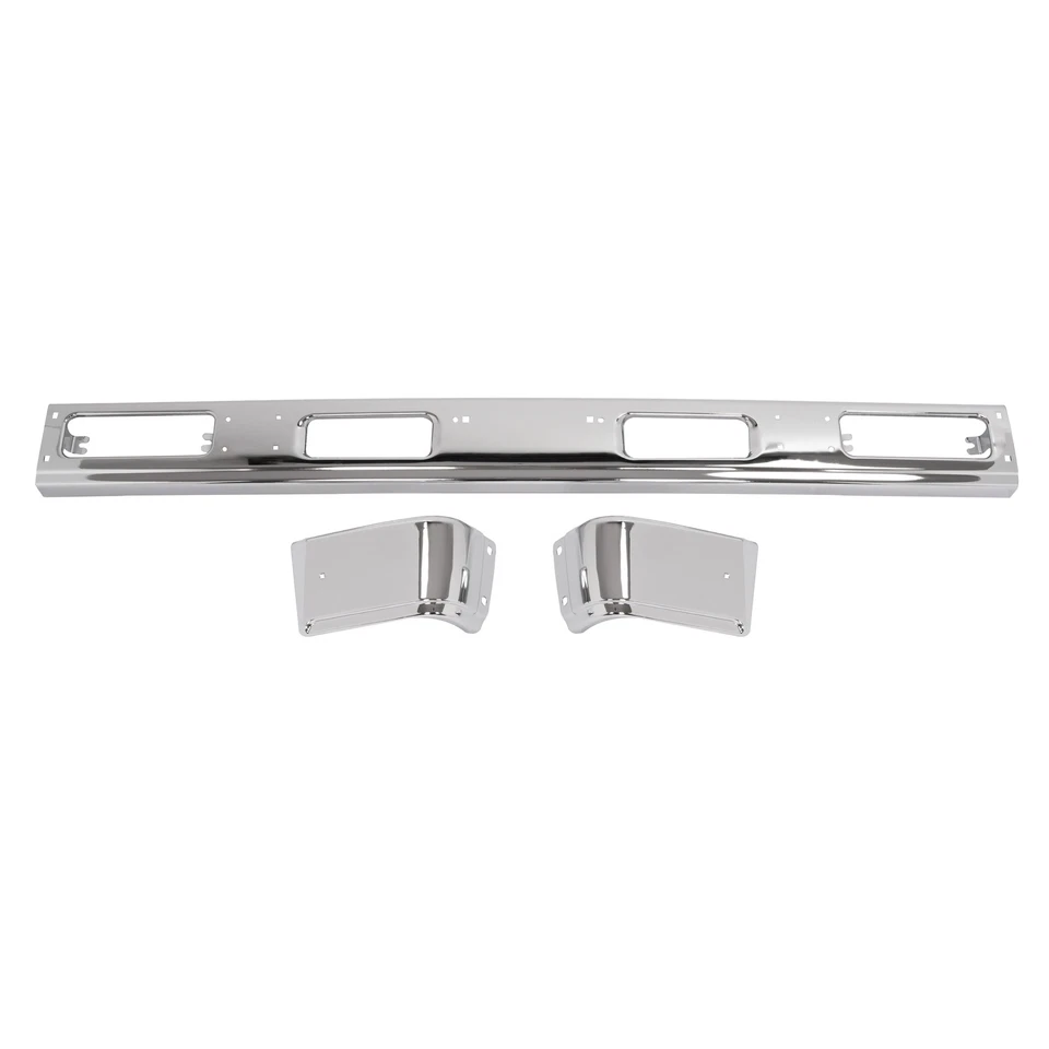 For Nissan 720 Pickup D21 1983-1985 2WD 3PC Chrome Front Bumper Face Bar+End Cap - Image 4 of 4