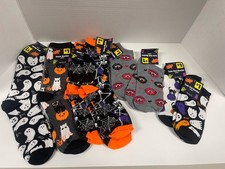 Halloween Ladies Socks Mixed Low Cut/crew 8 Pack Shoe Size 4-10