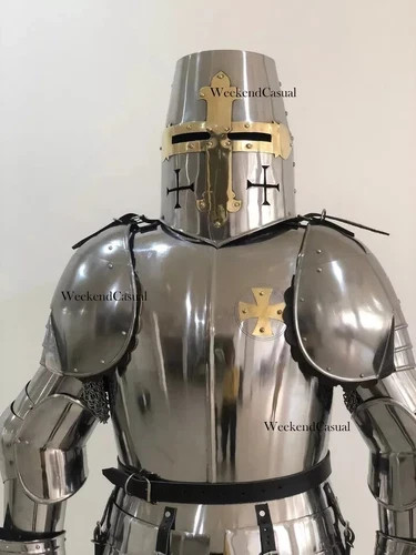 Medieval Armor Suit Knight Crusader Templar Full Body Armour Halloween Costume