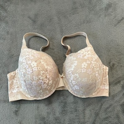 NWT Victoria's Secret Perfect Shape Underwire Bra 40DDD 40E Cream Lace Padded