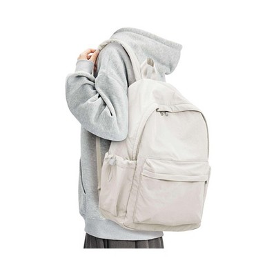 White Backpack School Women Girls Waterproof Bookbag High School Men Boys Bag