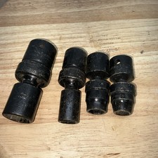 Snap-on Tools Usa 12 Dr 4- Piece Set Sae 6 Point Impact Swivel Sockets B