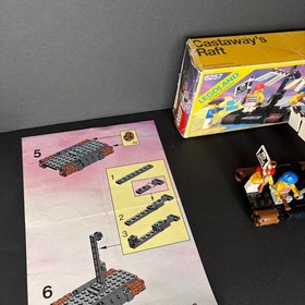 Vintage LEGO Pirates Set 6257 Castaway's Raft 100% Complete w/ Manual & Box 1989