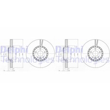 2X DELPHI Discos de Freno 328mm Ventilado Delant. Apto para Volvo XC60 BG9085