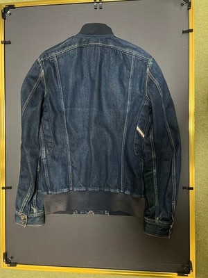 adidas dieselデニムジャケット Sサイズ adidas x DIESEL Denim Jacket S Size Striped Design Dark Blue