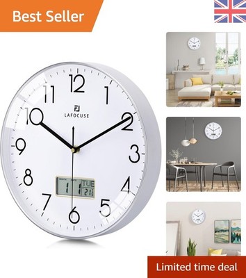 Luxus 12 Zoll leise Wanduhr mit Multi-Display - ideal für Zuhause oder Büro