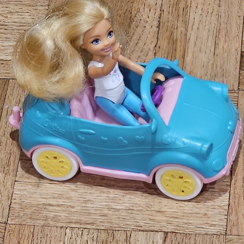 2018 MATTEL for CHELSEA KELLY TEAL BLUE CONVERTIBLE CAR VEHICLE PUSH TOY NO DOLL