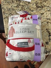 Eddie Bauer 3-Piece Pajama Set Include Hood Robe Soft and Cozy Boys Or Girl XS