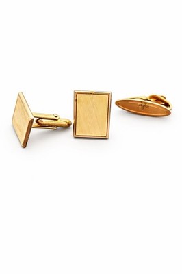Vintage Swank Gold Tone Cufflinks Mother of Pearl Inlay Mens Formal Wedding