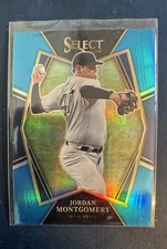 2022 Panini Select - Premier Level Jordan Montgomery #126 Carolina Blue Prizm...