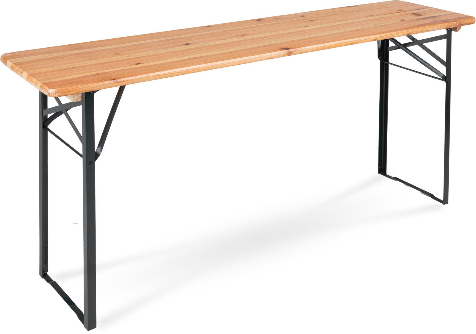 Klappbarer Bierzelttisch in Natur mit 170 cm Länge für Camping, Balkon & Garten