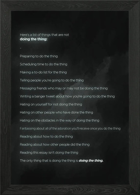 do the thing Gerahmtes Wandbild Poster Leinwanddruck Bild