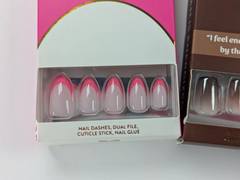 Lote de 3 guiones de uñas rojo Aspen - rosa, marrón, blanco perla Foto 3 de 4