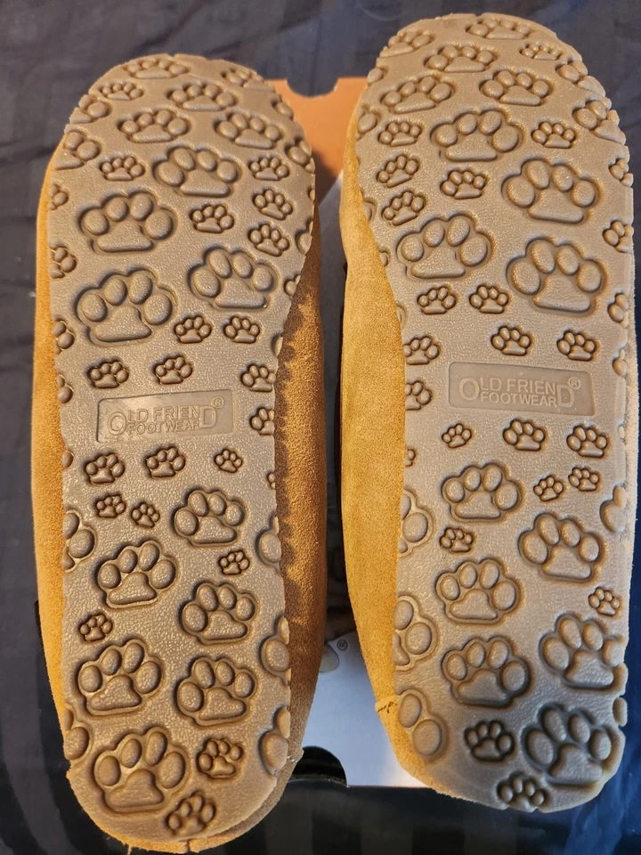 Zapatillas Old Friend Kelly, Nuevas, Mujer Talla 10, Mocasines, Tostado, Cordones de Cuero Foto 4 de 4