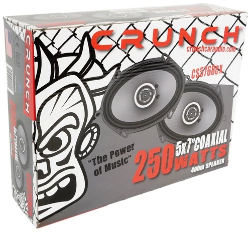 (4) Crunch CS5768CX 5x7 or 6x8 Car Audio Speakers 2-Way 250 Watts Max