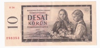 10 Kronen Tschechoslowakei 1960 (P. 88d)