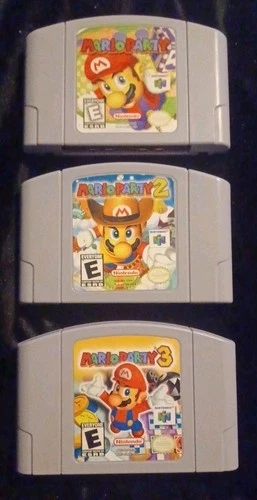 Mario Party 1 2 3 (Nintendo 64 system) AUTHENTIC - N64 3 GAME LOT