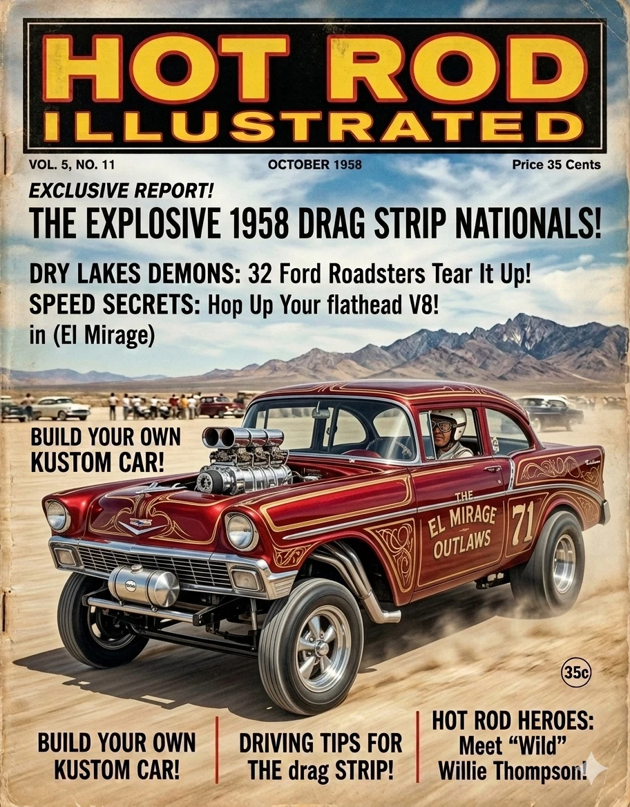 Vintage Hot Rod Poster for sale | eBay