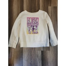 Marvel Jumping Beans Girls White Super Hero Crew Sweater Size 5