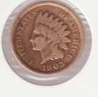 US Rare Old West 1903 Indian Head Penny Coin American Collection Shield Cent USA
