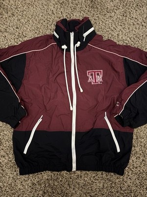 Mens Vintage Logo Athletic Texas A&M Full Zip AOP Jacket Sz. M
